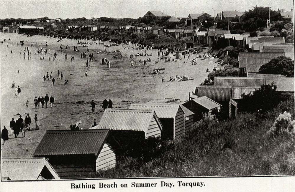 Torquay front beach on a summers day